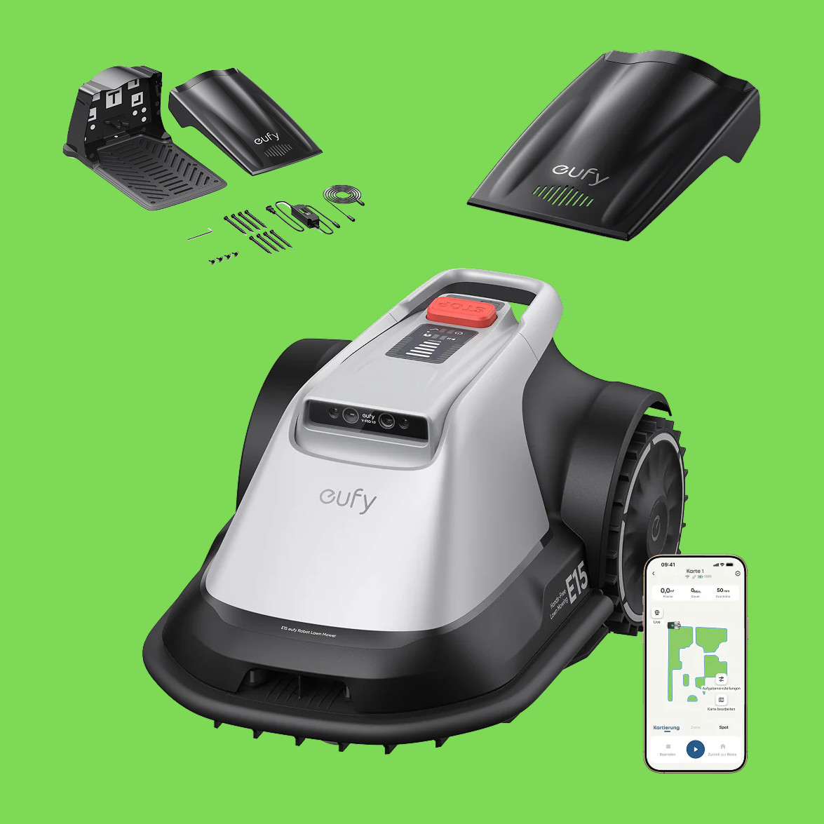 Anker eufy Mähroboter E15+Anker eufy Ladestation-Kombination für Mähroboter E15/E18